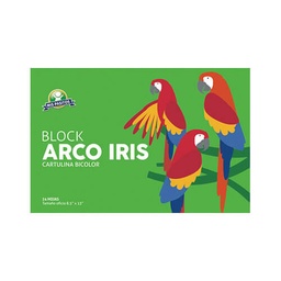 [DIST00197] BLOCK ARCO IRIS MIS PASITOS T/OFICIO BI-COLOR