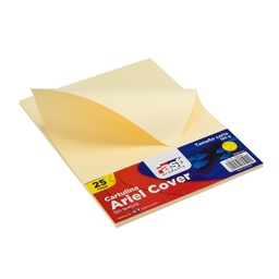 [DIST00338] HOJA ARIEL COVER CARTA 180GRS. COLOR CREMA (PX25)