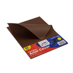 [DIST00341] HOJA ARIEL COVER CARTA 180GRS. COLOR MARRON (PX25)