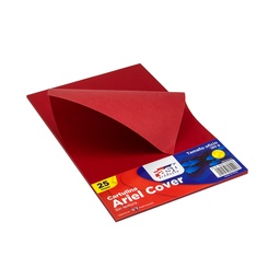 [DIST00351] HOJA ARIEL COVER OFICIO 180GRS. COLOR ROJO NAVIDAD (PX25)
