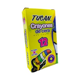 [DIST00471] CRAYONES DE CERA TUCAN REGULAR 12 COLORES
