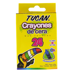 [DIST00472] CRAYONES DE CERA TUCAN REGULAR 24 COLORES