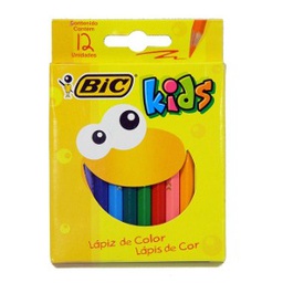 [DIST00474] CRAYONES DE MADERA CORTO BIC 12 COLORES