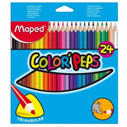 [DIST00491] CRAYON DE MADERA MAPED LARGO 24 COLORES