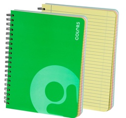 [DIST00532] CUADERNO ESPIRAL MULTIMATERIA DE COLORES 1/2 CARTA 150H ESTUDIO/VIVO