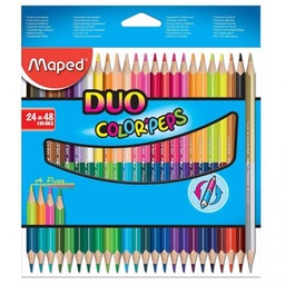 [DIST00591] CRAYON DE MADERA MAPED 829602 LARGO TRIANG. BI 24/48 COLORES