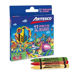 [DIST00594] CRAYON DE CERA ARTESCO REGULAR 12 COLORES