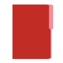 [DIST00871] FOLDER IRASA T/OFICIO COLOR ROJO