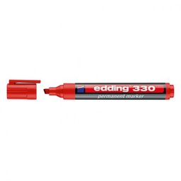 [DIST01192] MARCADOR EDDING 330 PERMAN. P/BISELADA ROJO