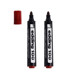 [DIST01195] MARCADOR EDDING 100 PERMAN. PUNTA REDON.  ROJO