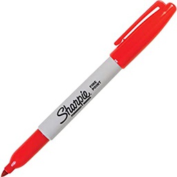[DIST01267] MARCADOR PERM. SHARPIE PUNTA FINA  ROJO