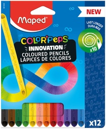 [DIST01290] CRAYON MAPED INFINITY TRIANGULAR 12 COLORES