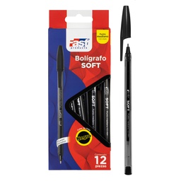 [DIST01342] BOLIGRAFO FAST MEDIANO 1.0MM  NEGRO CX12