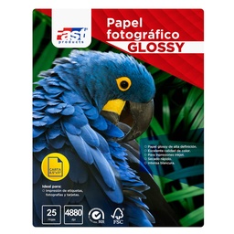 [DIST01440] PAPEL S/ADHESIVO FOTOGRAFICO FAST GLOSSY (CX25)