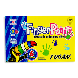 [DIST01611] PINTURA DE DEDOS TUCAN FINGER PAINT 6 COLORES