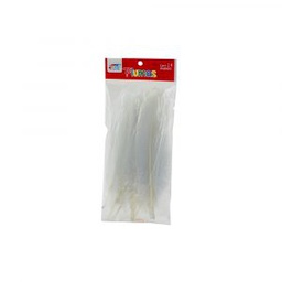 [DIST01659] PLUMAS FAST GRANDES COLOR BLANCO (BX24)