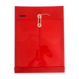 [DIST01822] SOBRE PLASTICO MAE CON PITA OFICIO  ROJO