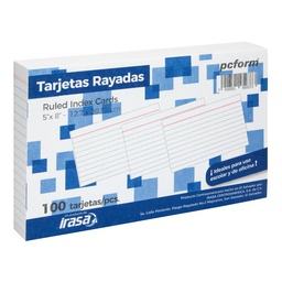 [DIST01848] TARJETAS IRASA RAYADAS MEDIA CARTA 5X8
