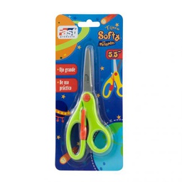 [DIST01891] TIJERA FAST DE 5.5" ESCOLAR SOFTY C/RESORTE EN BLISTER