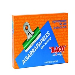 [DIST01974] AGARRAPAPELES TIPO BULLDOG BACO No 400