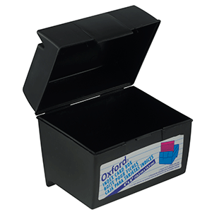 [DIST02197] TARJETERO OXFORD 4X6" PLASTICO NEGRO