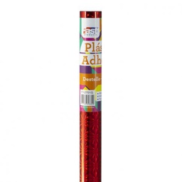 [DIST02281] CONTAC ADHESIVO FAST ROLLO DESTELLO ROJO