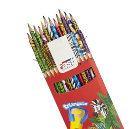 [DIST02300] CRAYON DE MADERA FAST LARGO 12 COLORES SAFARI