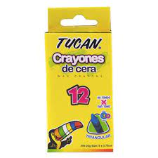 [DIST02370] CRAYON DE CERA TUCAN PLASTICO 12 COLORES