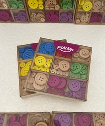 [DIST02392] SET DE BOTONES DE MADERA POINTER 90PZS ANC-23119