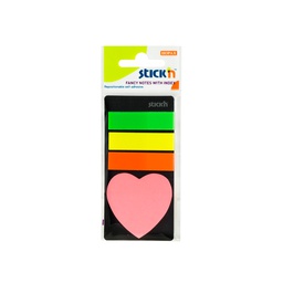 [DIST02427] BANDERITAS STICKN RECTANG. Y CORAZON COD. 21477