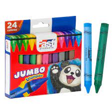 [DIST02435] CRAYON DE CERA FAST JUMBO TRIAN. 24 COLORES