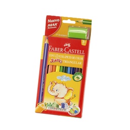 [DIST02580] CRAYON DE MADERA FABER CASTELL LARGO JUMBO 12 COLORES