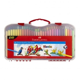 [DIST02631] MARCADOR FABER CASTELL ESTUCHE P/FINA 60 COLORES