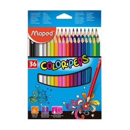 [DIST02702] CRAYON DE MADERA MAPED LARGO 832017 TRIANG. 36 COLORES