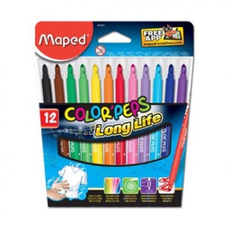 [DIST02731] MARCADOR MAPED 845022 ESTUCHE LONG LIFE 12 COLORES