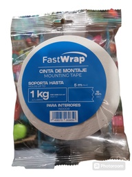 [DIST02784] CINTA DOBLE CARA FASTWRAP 3/4" 5mX19mm