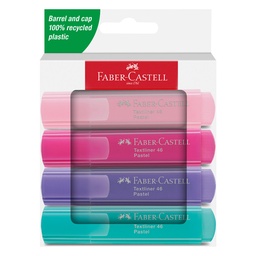 [DIST02788] RESALTADOR 4654 FABER CASTELL 4 COLORES PASTEL