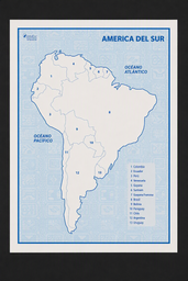 [DIST02900] MAPA DE AMERICA DEL SUR