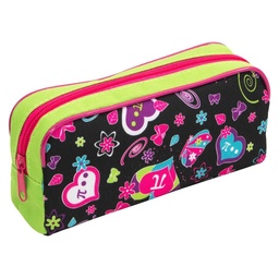 [DIST02979] PORTA LAPICES FANCYBAG SWB-180128 CORAZONES FUCSIA