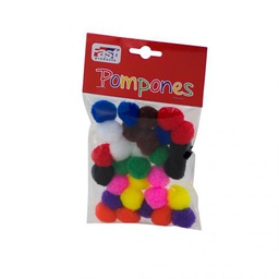 [DIST02981] POMPONES FAST 2.0 COLORES SURTIDOS BX30