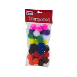 [DIST02982] POMPONES FAST 2.5 COLORES SURTIDOS BX30