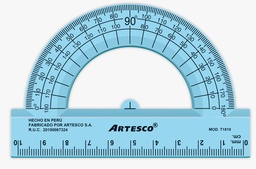 [DIST03016] TRANSPORTADOR ARTESCO 180° PEQUEÑO TRANS.