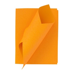 [DIST03019] FOAMY HOJA DIAMANTINA ARCOIRIS MANDARINA (PX10)