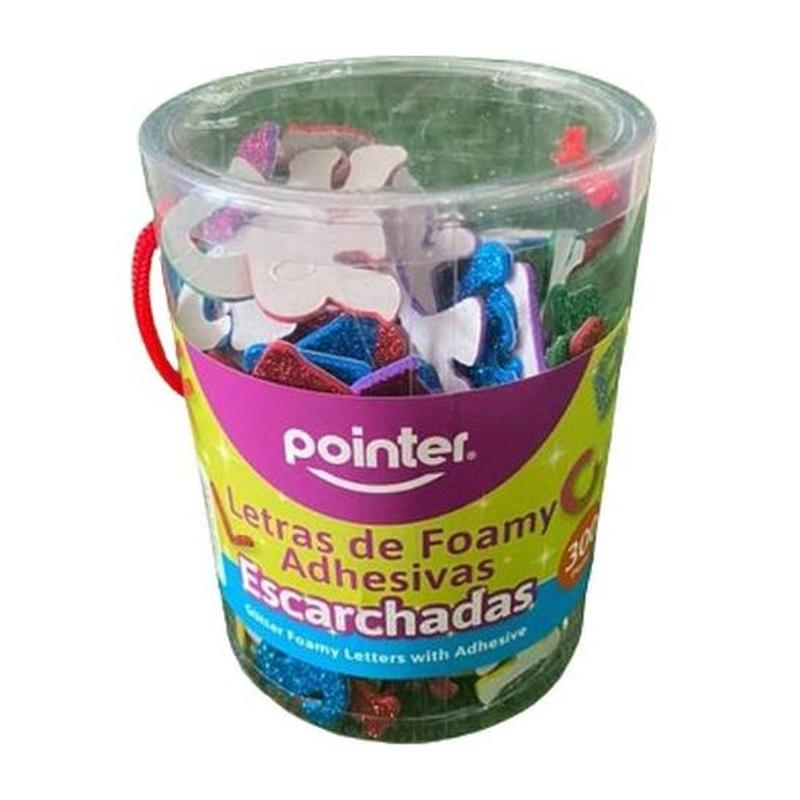LETRAS DE FOAMY EN BOTE POINTER GRANDE (BX300) | Distribuidora los escudos