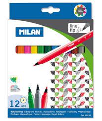 [DIST03040] MARCADOR MILAN ESTUCHE 610 P/FINA 12 COLORES