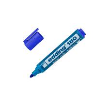 [DIST03091] MARCADOR EDDING 180 LAVABLE PUNTA REDONDA  AZUL