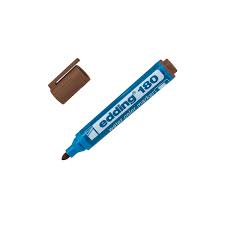 [DIST03092] MARCADOR EDDING 180 LAVABLE PUNTA REDONDA  CAFE