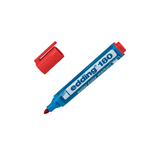 [DIST03096] MARCADOR EDDING 180 LAVABLE PUNTA REDONDA  ROJO