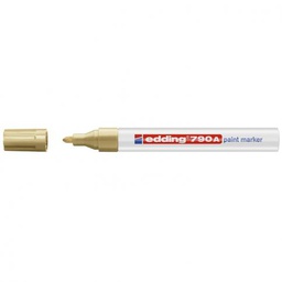 [DIST03101] MARCADOR EDDING 790-53 METALICO PUNTA GRUESA  DORADO