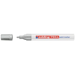 [DIST03102] MARCADOR EDDING 790-54 METALICO PUNTA GRUESA  PLATA